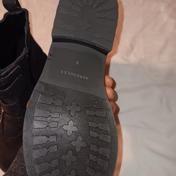 Womens suede black boots with zipper 8N MUNRO EXTRALIGHT SHOCK ABSORBING HEEL - Picture 4 of 9